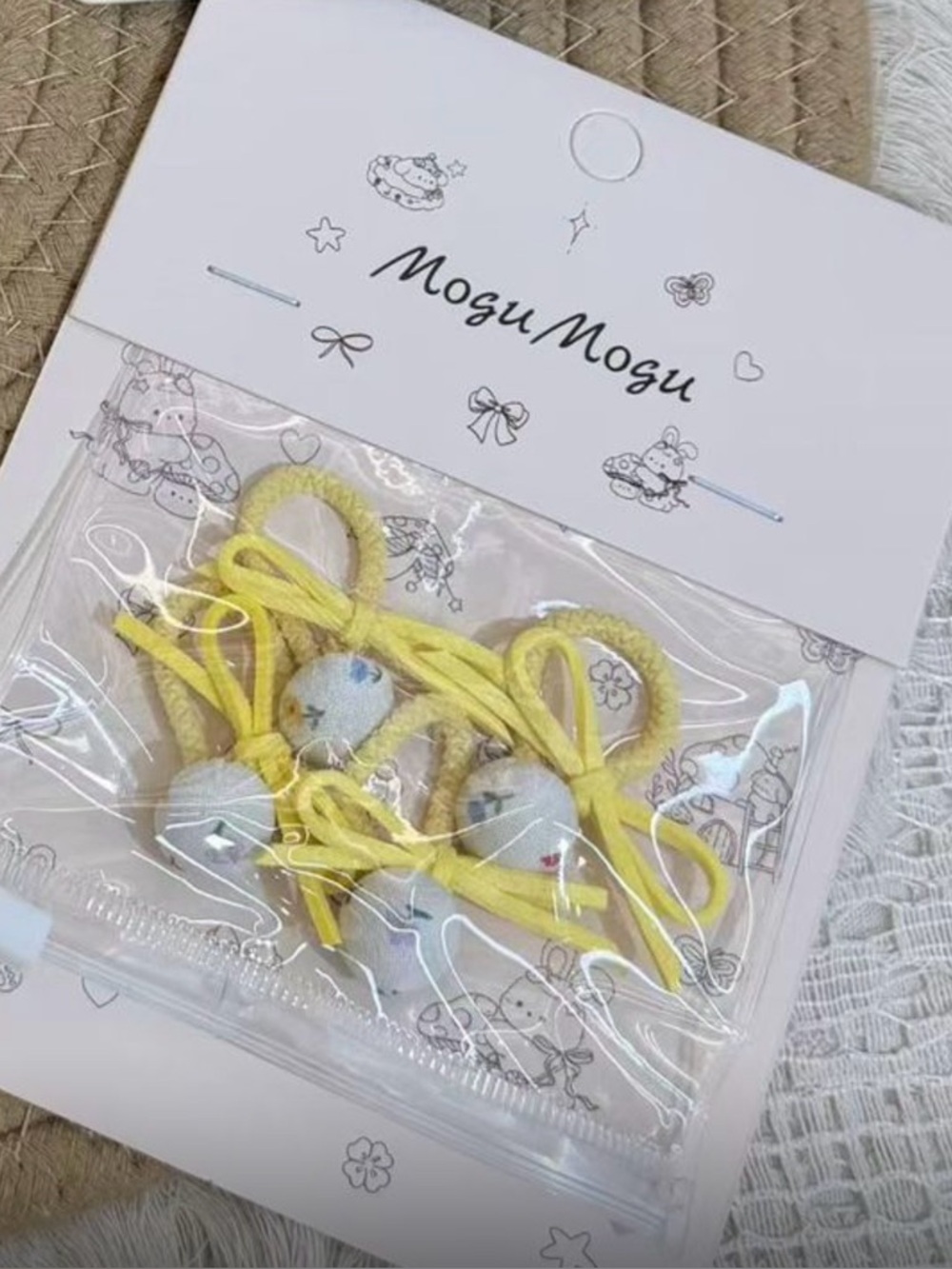 Shabby chic Grand  millennial Yellow Cord Hair Ties